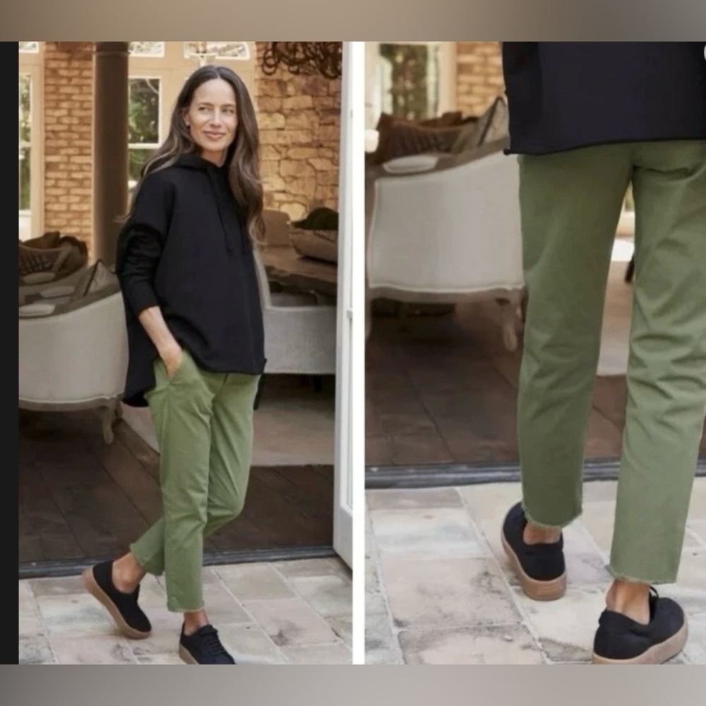 Frank And Eileen Pant Wicklow Capri Chino 4 Raw Hem blue - Picture 4 of 4
